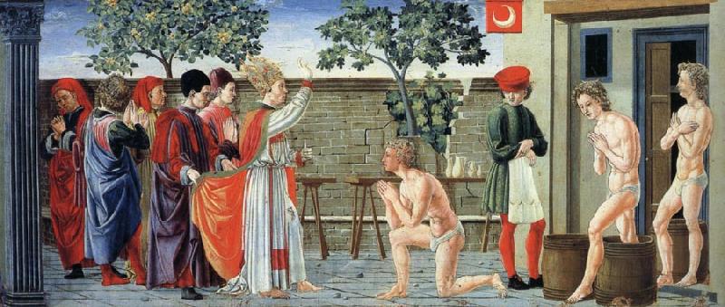 Giovanni di Francesco St Nicholas Resurrects Three Murdered Youths Spain oil painting art